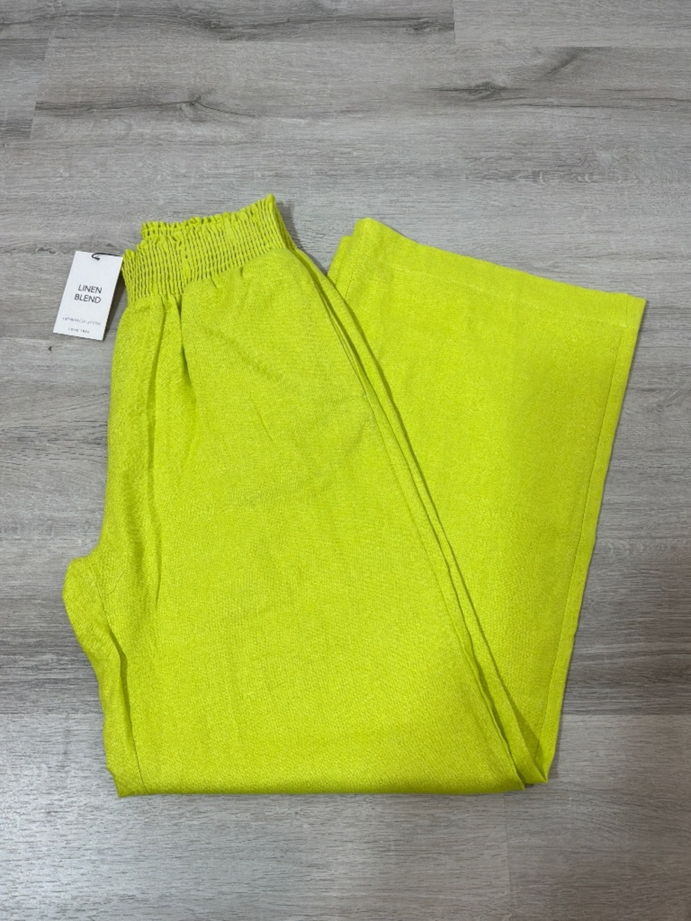 Love Tree Lime Wide Leg Pants